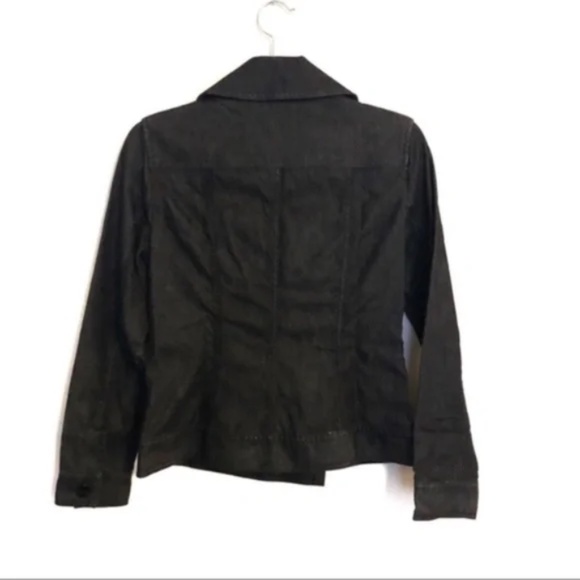 NWOT Talbots Denim Double Breasted Jacket Black - Picture 6 of 6